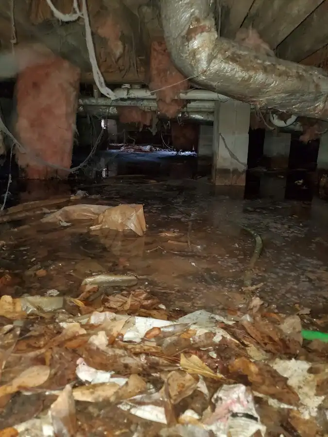 Crawl space flood assessment for Commercial Water Damage Restoration in Hickory Creek
